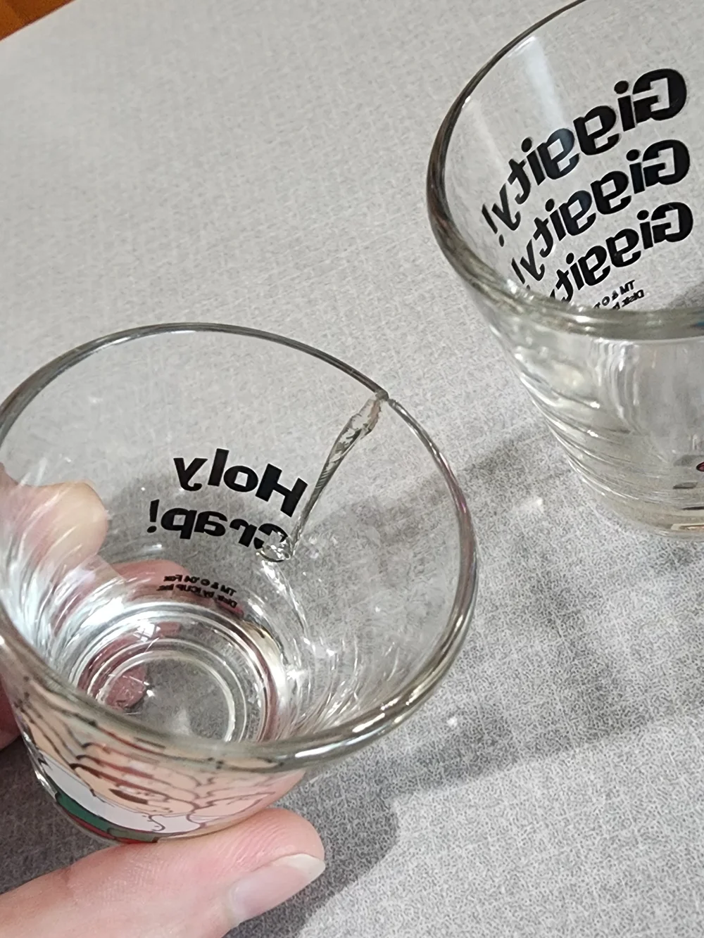 Family Guy Cartoon Shot Glass Set - One Has Heavy Crack